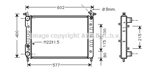 AVA QUALITY COOLING Радиатор, охлаждение двигателя FT2232